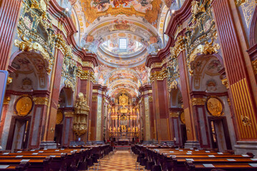 Interiors of Melk abbey church, Austria