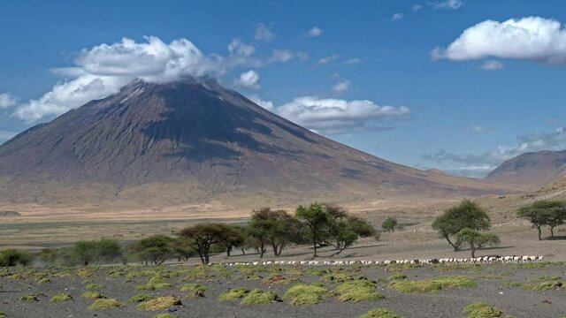 Ol Doinyo Lengai volcano, Lake Natron, Ngorongoro Conservation Area, Tanzania, Africa