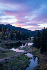 Subdued Sunrise in Colorado Mountains