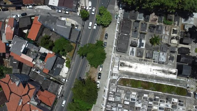 salvador, bahia, brazil - october 29, 2021: aerial view of buildings and homes in the city of Salvador.