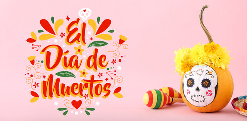 Greeting card for Mexico's Day of the Dead (El Dia de Muertos)