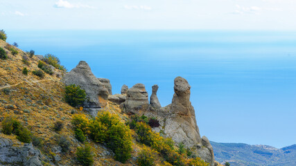 Intricate rocks of the Demerdzhi mountains.