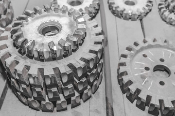Disc cutters for metal processing, iron equipment for rough milling. Metalworking