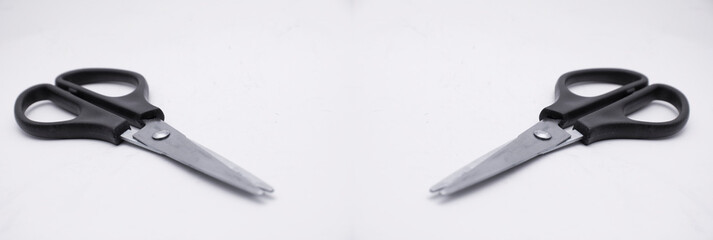 scissors on a white background. cutting object. stationery concept	