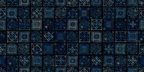 Talavera pattern. Indian patchwork. Turkish ornament. Moroccan tile mosaic. Spanish decoration. Ethnic background. Seamless pattern for your design