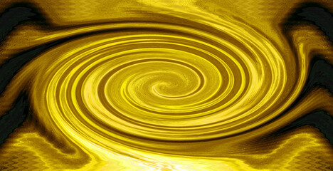 Golden abstract background, circle digital art