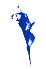 Fototapeta premium Brush blots, gouache and watercolor. Isolated on a white background. Hand drawn background for text from paints.
