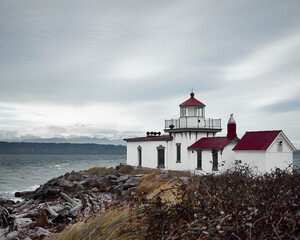 Fototapeta na wymiar Lighthouse Seattle Washington Pacific Coast
