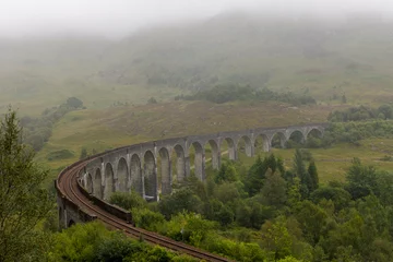 Papier Peint photo Viaduc de Glenfinnan Long curved viaduct in the Scottish highlands (Glenfinnan)