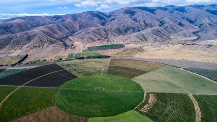 circle crop fields seen from above