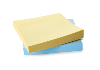 Sticky notes on white background
