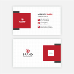 Professional business card design, Clean, modern business card template, Double-sided card design