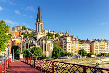 Saint George's footbridge in Lyon