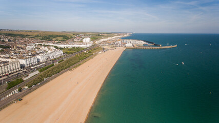 Fototapeta na wymiar Aerial photo of Brighton beach and marina in Sussex England