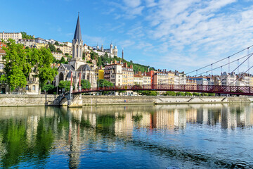 Saint George's footbridge in Lyon
