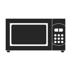 Microwave vector icon.Black vector icon isolated on white background microwave.