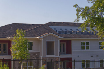 Close up New under construction Modern architecture