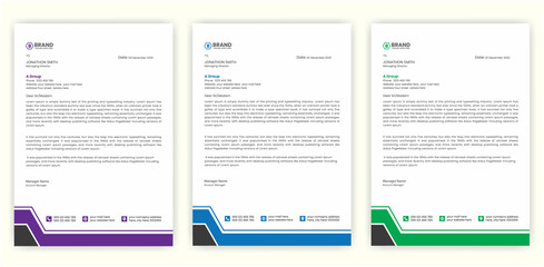 Modern stylish letterhead design template, Awesome letterhead design layout