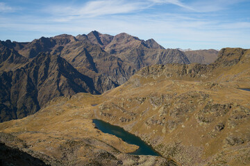 Tristaina high mountain lakes in Pyrenees. Andorra.