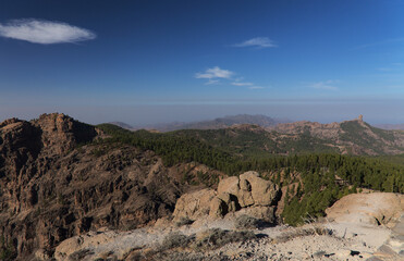 Gran Canaria, central montainous part of the island, Las Cumbres, ie The Summits, landscapes around Pico de las Nieves, the highest point of the island

