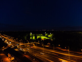 night traffic on the highway