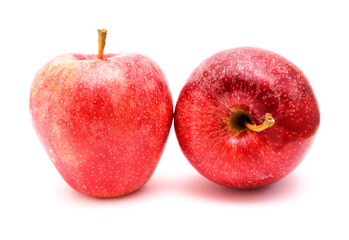 red apples isolated on white background