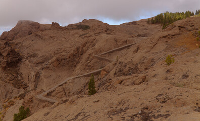 Gran Canaria, central montainous part of the island, Las Cumbres, ie The Summits
, landscapes along popular hiking route Camino de Plata