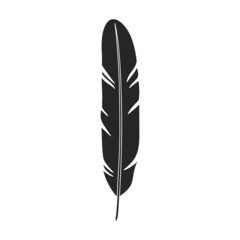 Feather of bird black vector icon.Black vector illustration watercolor of pen. Isolated illustration of feather of bird icon on white background.