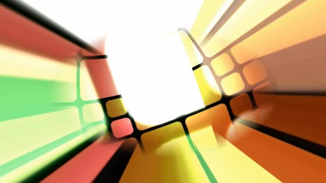 Colorful pixels on rotating sphere
