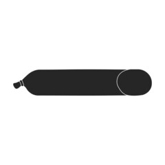Sausage vector icon.Black vector icon isolated on white background sausage.