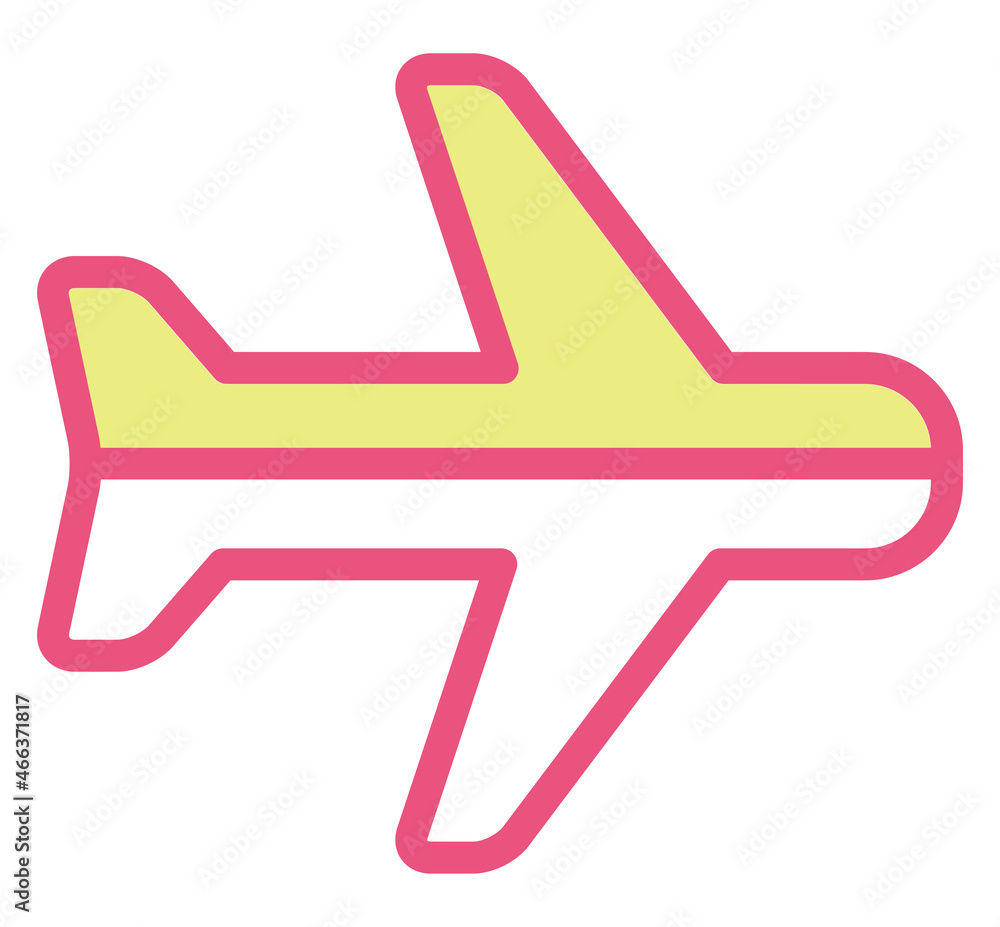 Sticker Air transport, illustration, vector, on a white background.