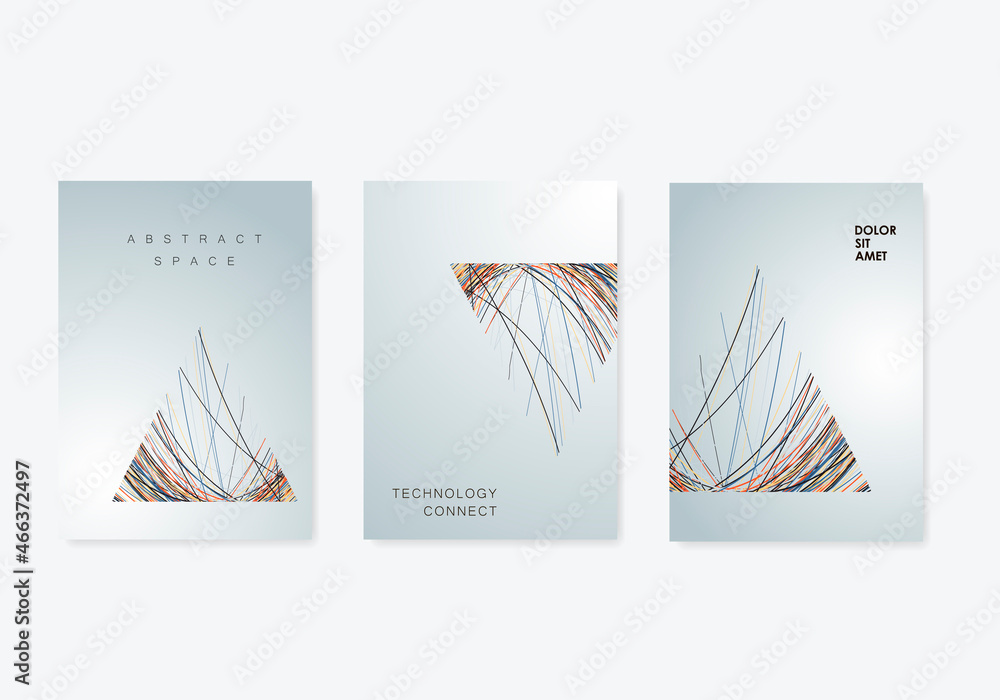 Aufkleber Abstract geometric concept. Modern background with lines triangles. Cover triangle texture composition