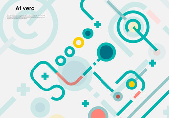 Vector technology illustration. Chemistry connect design texture. Dots and lines simple element background. Abstract minimalistic technical ornament