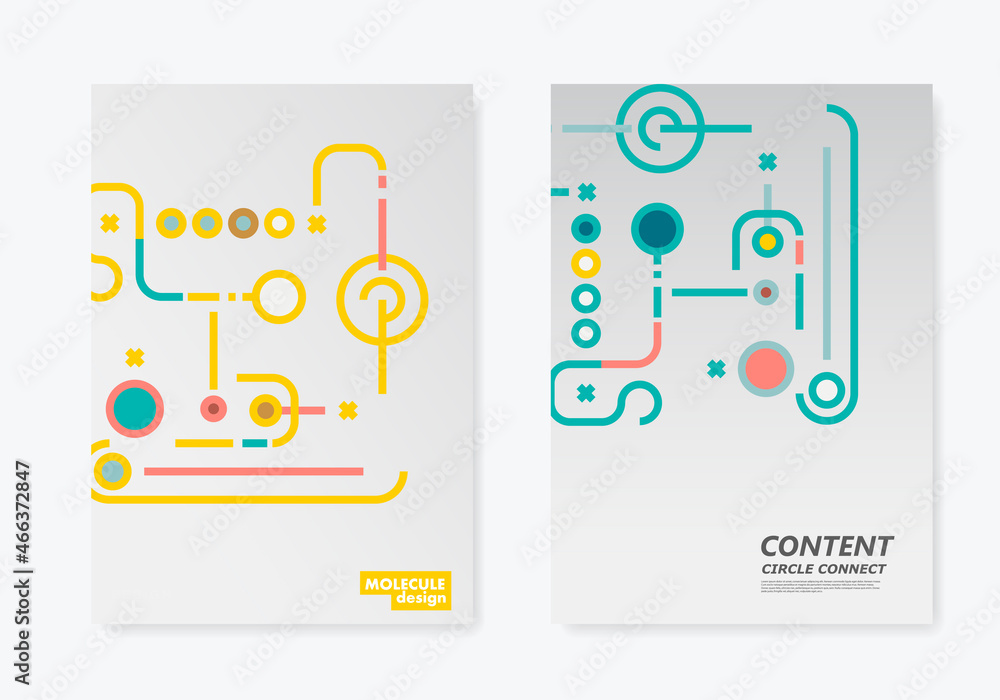 Poster abstract color bauhaus background. shape illustration design. vector geometry shape. element geometr