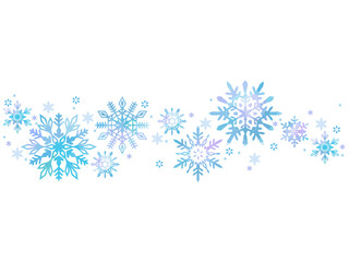 雪の結晶のイラストフレーム