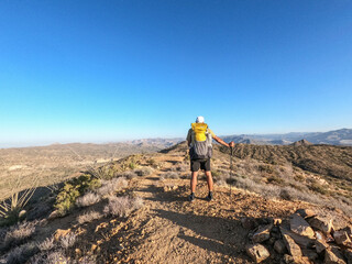 Fototapeta premium Hiking through the Sonoran desert, Arizona Trail, Arizona, USA