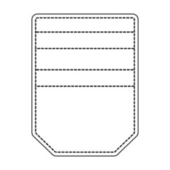 Obraz premium Pocket vector icon.Outline vector icon isolated on white background pocket.