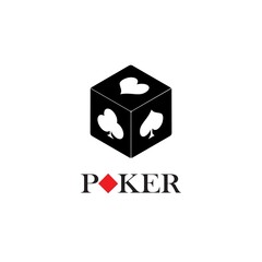 Poker box logo. very suitable for icons, logos, symbols, companies, businesses, etc