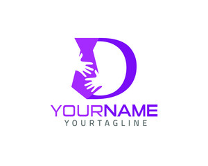 Letter D Recruitment logo designed for business and human resources sales, fully customized.