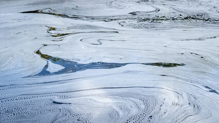 In Chapada Diamantina, the rivers form these amazing foam patterns on the surface. Shot with Sony a7iii