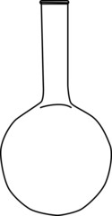 シンプルなフラスコのイラスト素材