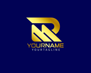 Letters M R logo,fully vector and customized logo design