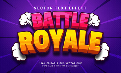 Battle royal 3D text effect, editable text style and suitable for game assets © Niestart Creation