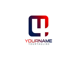 Abstract M 4 M4 logo,fully vector and customized logo design
