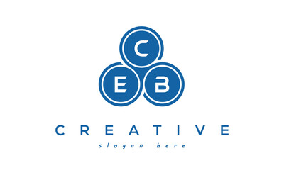 Obraz na płótnie Canvas CEB creative circle three letters logo design victor