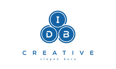 Fototapeta na wymiar IDB creative circle three letters logo design victor