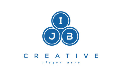 Fototapeta na wymiar IJB creative circle three letters logo design victor