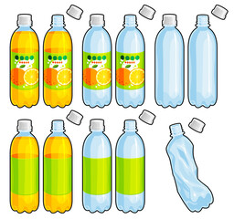 外線ありの500mlペットボトルイラスト