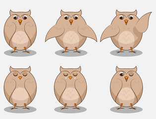 Cute owl character design