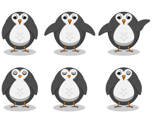 Cute penguin child character design